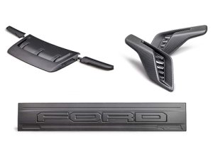 Ford F-150 Raptor Spoiler Kit - Ford Racing - Carbon Fiber Appearance - Matte - `21-`24